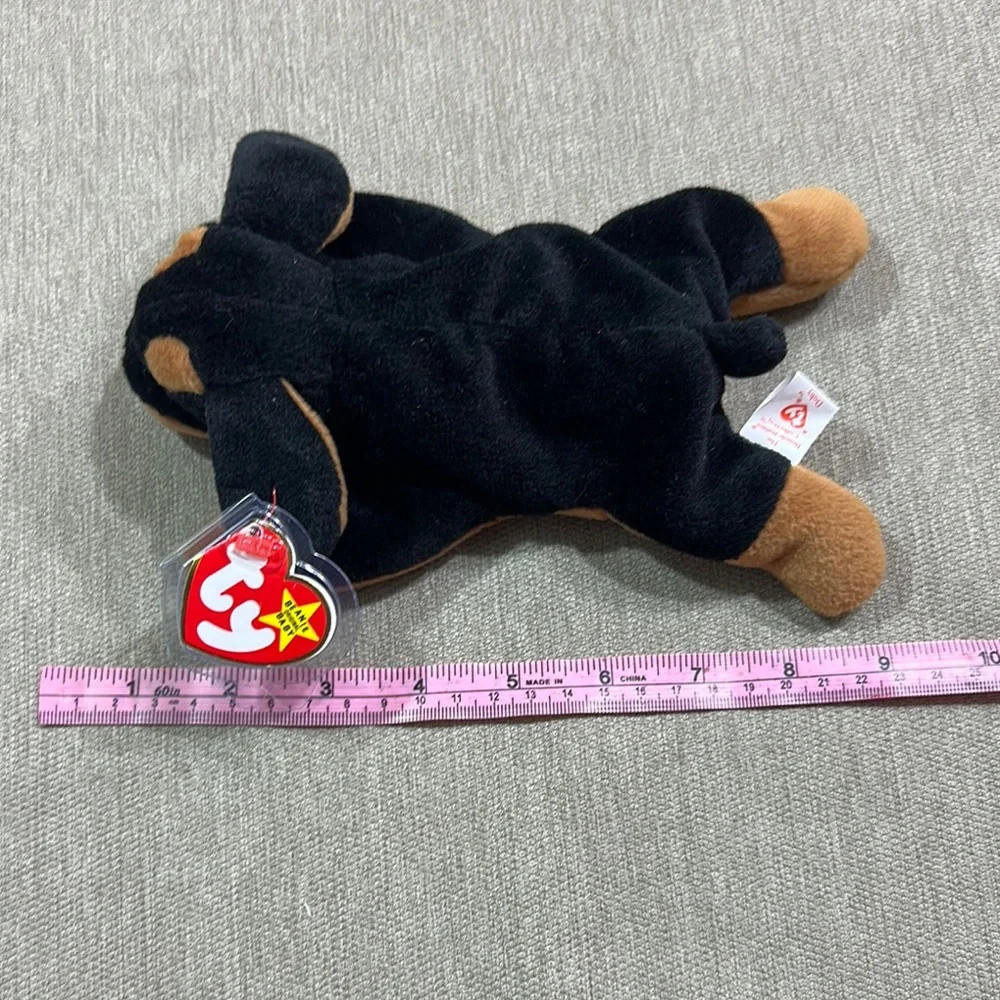 Ty Beanie Babies 1996 Doby Black and Brown Plush Dog